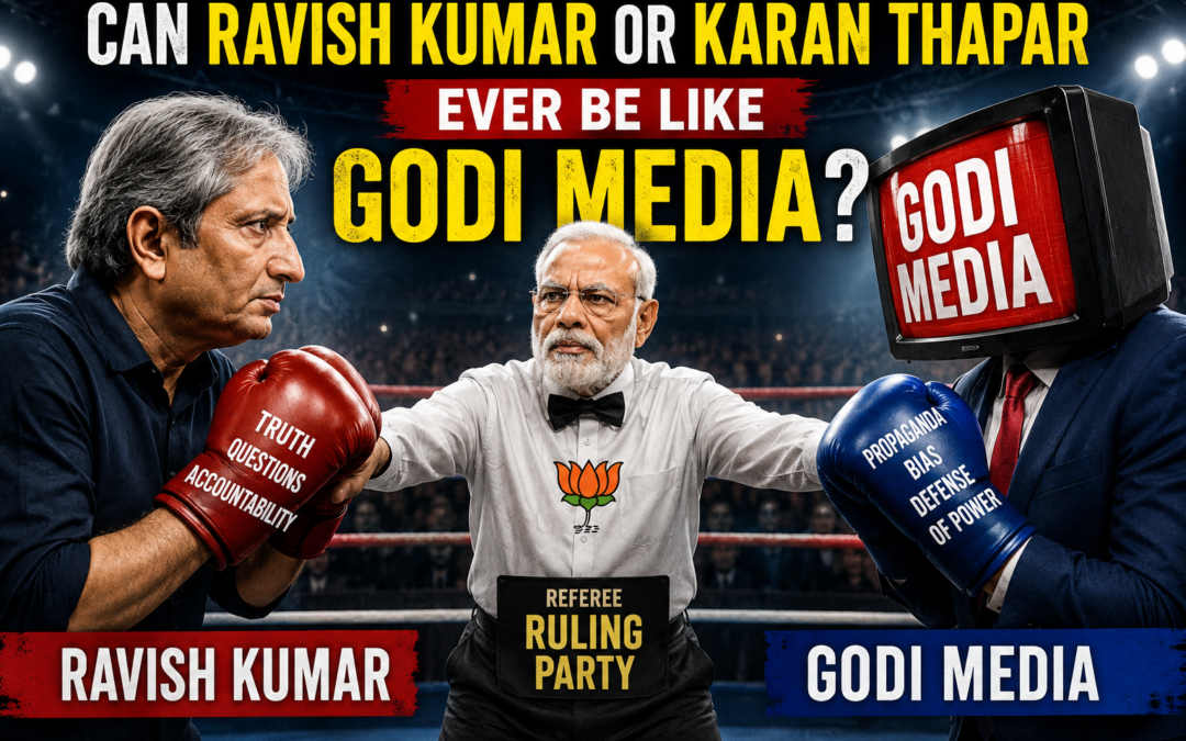 Can Ravish Kumar or Karan Thapar ever be like Godi Media?